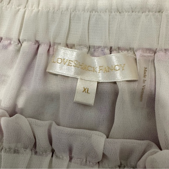 LoveShackFancy Pink/Purple Corbett Mini Skirt in Pastel Clouds. Size XL. - Picture 6 of 12